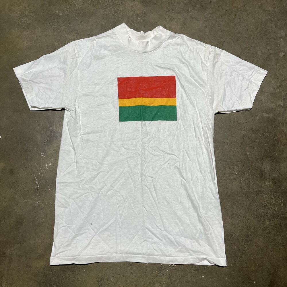 Vintage 80s Ocoee River White Water Rafting Flag Shirt